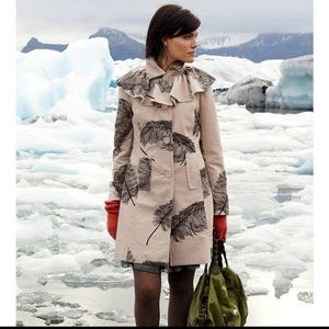 Anthropologie elevenses plume chloe jacket coat size 4